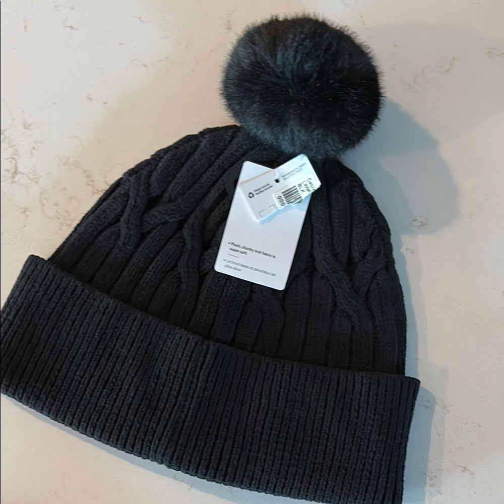 Black Cable Knit Beanie lululemon